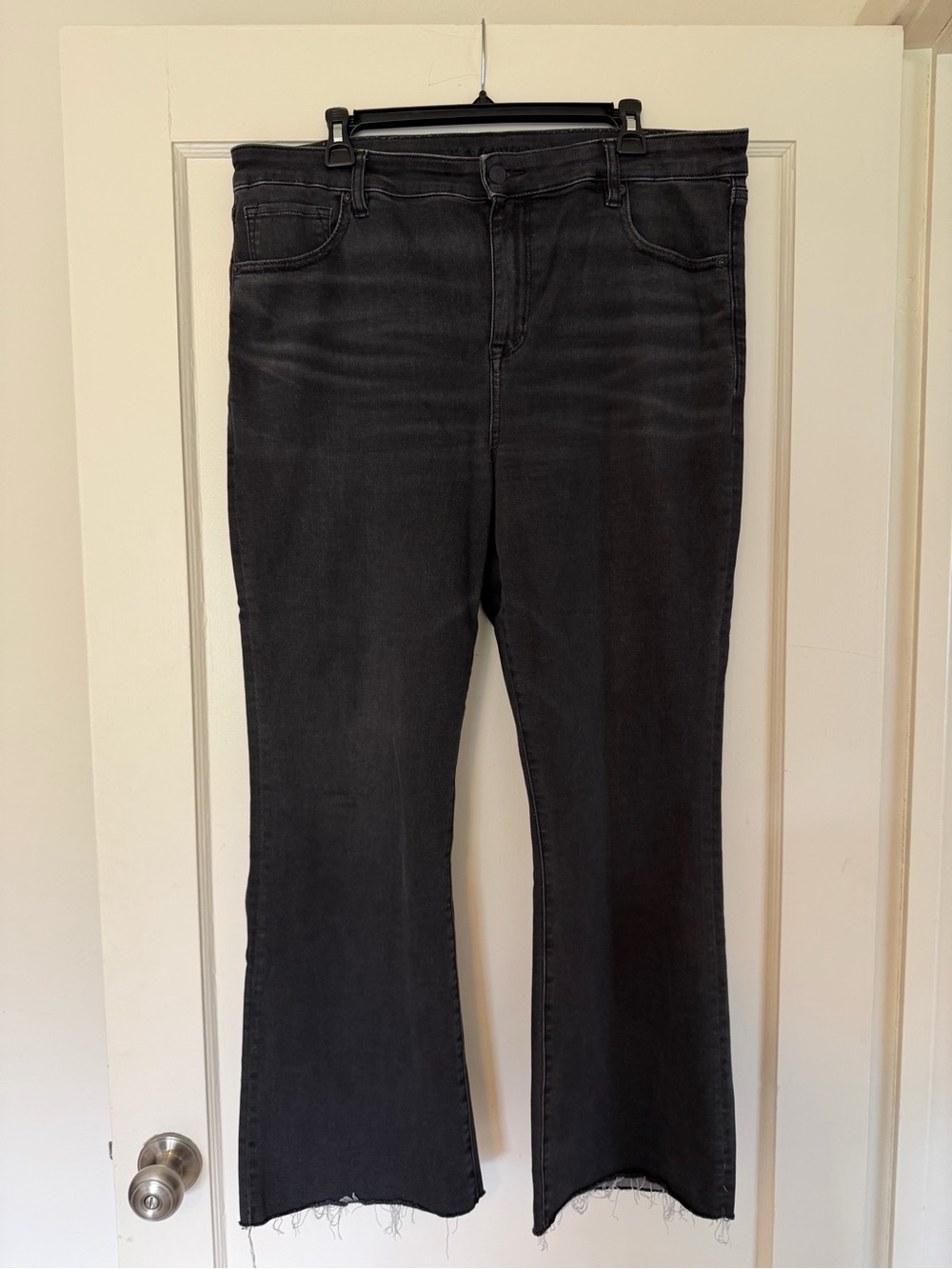 American Eagle Black High-Rise Ankle Flare Jeans